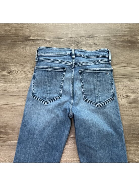 rag bone Nina High Rise Ankle Flare Jean Womens 25 Brighton Wash Button Front - Picture 14 of 16